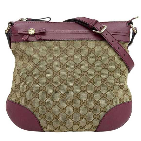 GUCCI Cream Leather Shoulder Bag